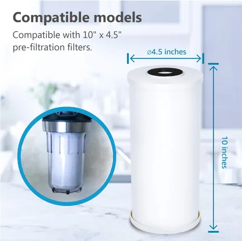 Vista 4 de Waterspecialist FXHTC - Filtro de agua de carbono para toda la casa, repuesto para GE FXHTC, GXWH40L, GXWH35F, Culligan RFC-BBSA, plomero americano