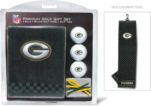 Vista 2 de Team Golf Juego de regalo premium de la NFL: toalla bordada de lujo, 3 bolas, 14 camisetas (2-3/4 pulgadas regular)