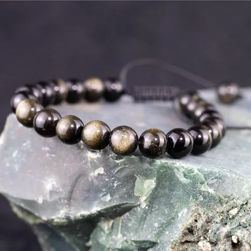 Vista 4 de DAZCOLO Pulsera de gemas hecha a mano con piedras preciosas de macramé ajustable de 0.315 in, cuentas redondas, cristales de cuarzo