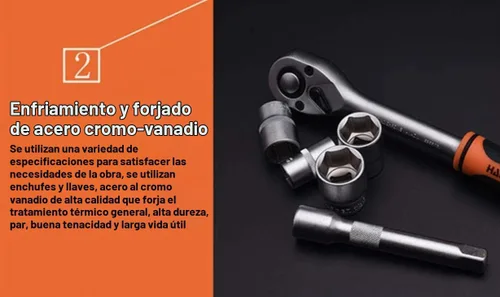 Vista 4 de Edward Tools Pro - Juego de 12 llaves de vaso métricas de 1/2 pulgada, acero cromado resistente, mango de trinquete de liberación rápida Ergo, barra