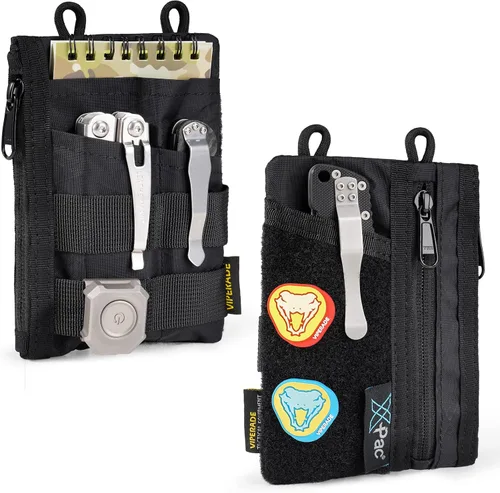 Vista 15 de VIPERADE VE18 EDC Bolsa, Organizador de Bolsillo para Hombres, Organizador de Bolsillo EDC, 3 Ranuras con 2 Bolsillos con Cremallera, Bolsa