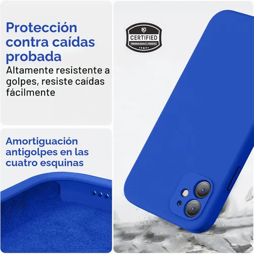 Vista 5 de Vooii Funda compatible con iPhone 11 de 6.1 pulgadas, silicona líquida suave con [forro de microfibra antiarañazos] [borde plano]