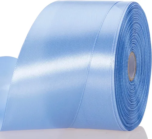 Vista 79 de YASEO - Cinta de satén sólido verde manzana de 1 pulgada para envolver regalos, 50 yardas Soft, Satiny, Colorfast, Polyester Fabric, Ease of Use