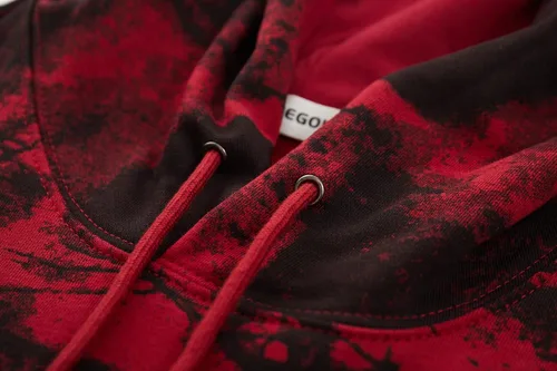 Vista 5 de KLIEGOU Sudadera con capucha de teñido anudado para hombre