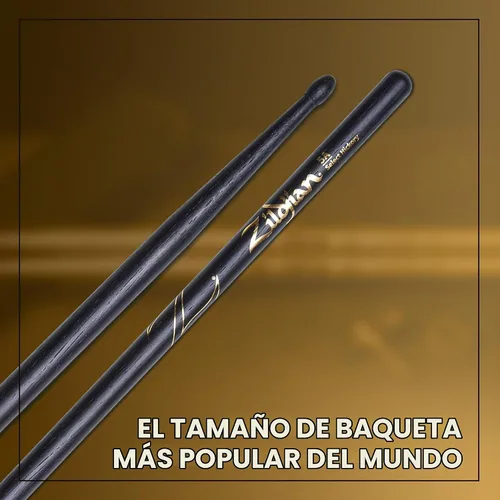 Vista 4 de Avedis Zildjian Company 5A - Baquetas negras para tambor
