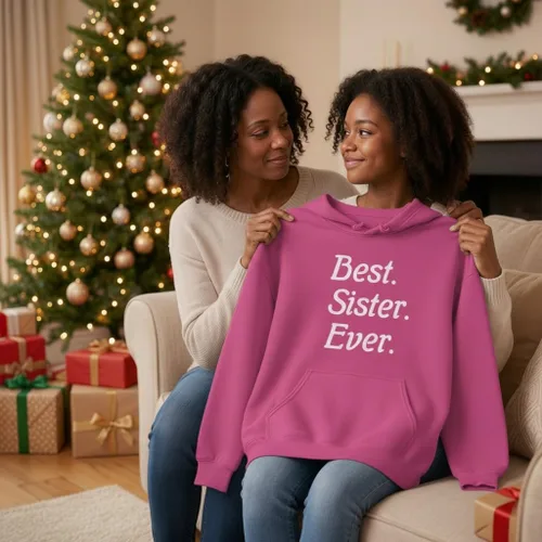 Vista 2 de Sudaderas con capucha Best Sister Ever Regalos para hermanas, sudaderas con capucha para mujeres