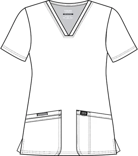 Vista 4 de Workwear Revolution Mujeres Scrubs Top V-cuello WW620