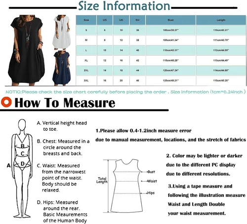 Vista 4 de SERYU Vestido largo holgado de lino liso para mujer con bolsillos y bolsillos