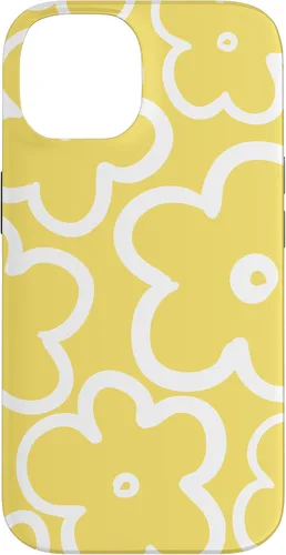 Vista 4 de iPhone 16 Cute Flower Pattern Wildflower Lemon Yellow and White Floral Case
