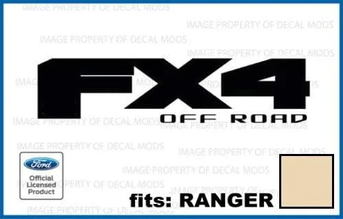 Vista 9 de FX4 Offroad - Calcomanías adhesivas naranjas para Ford Ranger troqueladas (2019-2020) - CO_Solid (juego de 2) con licencia