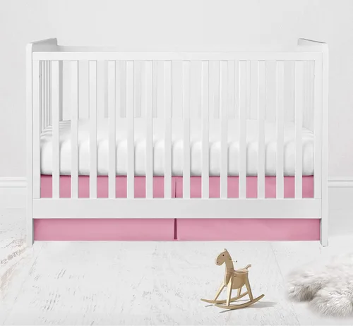 Vista 15 de Bacati Falda de cama sólida para cuna/niño pequeño, color negro, caída de 13 pulgadas