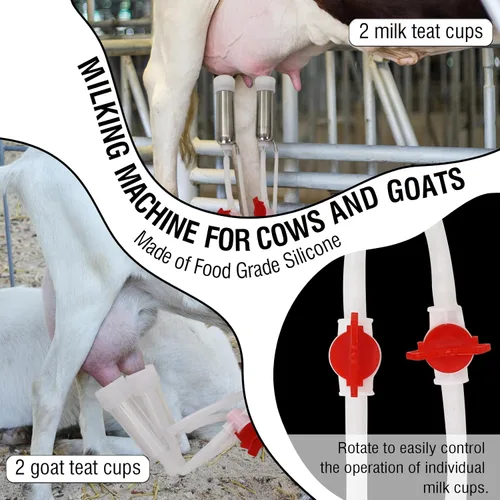 Vista 5 de 2-in-1 Goats and Cows Milking Machine Upgrade 1.85Gal/7L