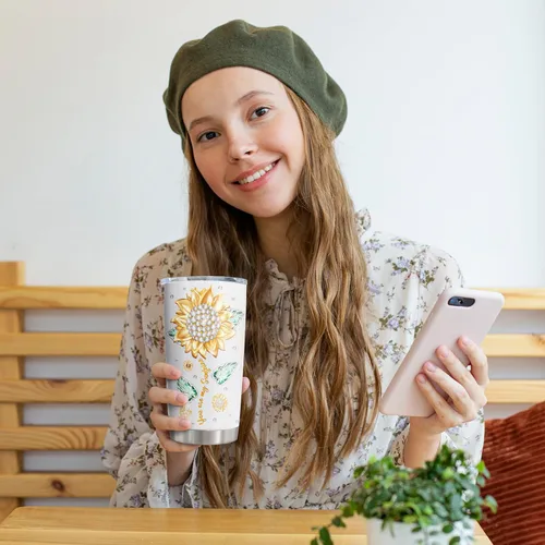Vista 2 de Muilzon Vasos de 20 onzas para la tía – Regalos para la mejor tía del mundo para cumpleaños, Navidad, Día de la Madre, taza de café – Regalo