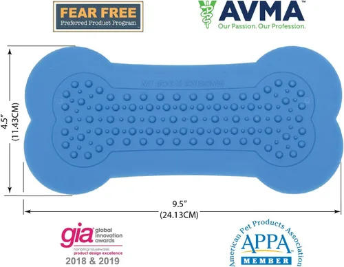 Vista 5 de Perfect Curve Lick Lick Pad Accesorios para perros Accesorio de ducha para mascotas Almohadilla para lamer mantequilla de maní para perros Azul