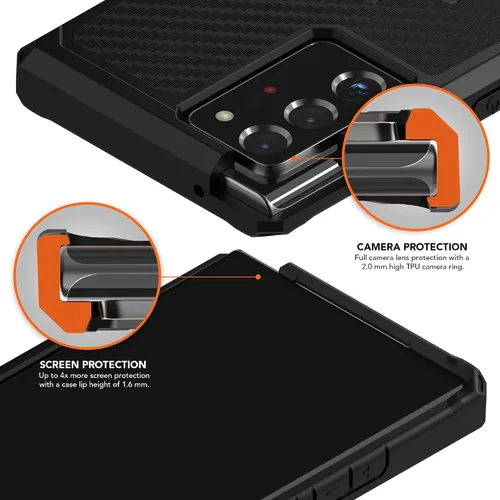 Vista 3 de Rokform - Funda para Galaxy Note 20 Ultra, funda magnética con bloqueo giratorio de cuatro pestañas, resistente de grado militar, funda protectora