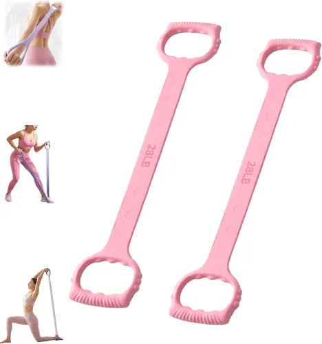 Vista 14 de Figura 8 Banda de resistencia de fitness, Figura 8 bandas de ejercicio para mujeres y hombres, 8 bandas de goma de resistencia en forma de brazos