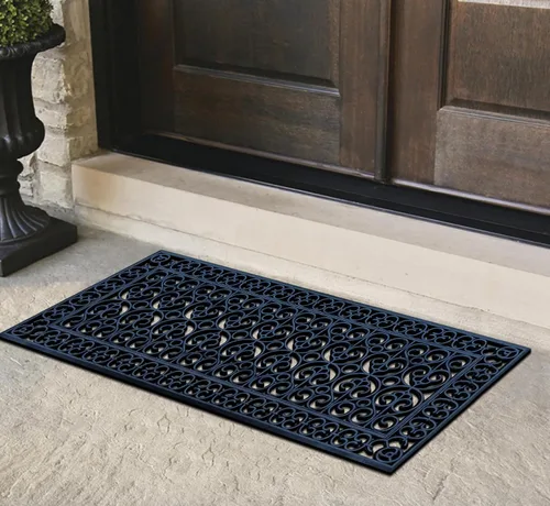 Vista 2 de A1 Home Collections - Alfombra grande para puerta, de goma natural, 24”x57”, ideal para entrada, limpia zapatos de suciedad y mugre, alfombra