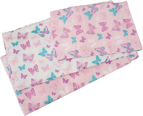 Vista 21 de Frenchie Mini Couture Sábanas para moisés, 100% algodón, estrellas azules, 15 x 33 pulgadas, paquete de 2