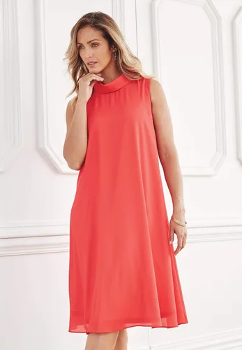Vista 5 de Jessica London Vestido de cuello alto Georgette de talla grande para mujer
