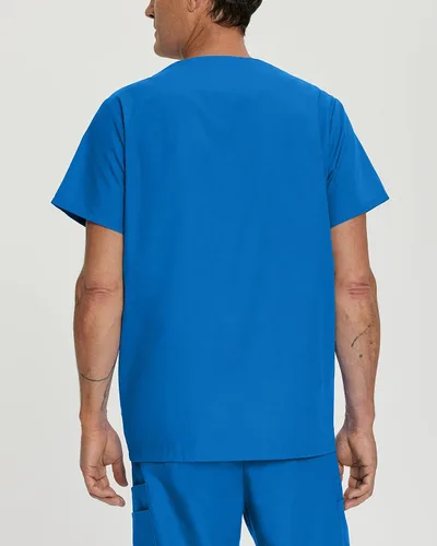 Vista 3 de Landau Essentials - Camiseta de 5 bolsillos con cuello en V y ajuste relajado para hombre 7489, Azul