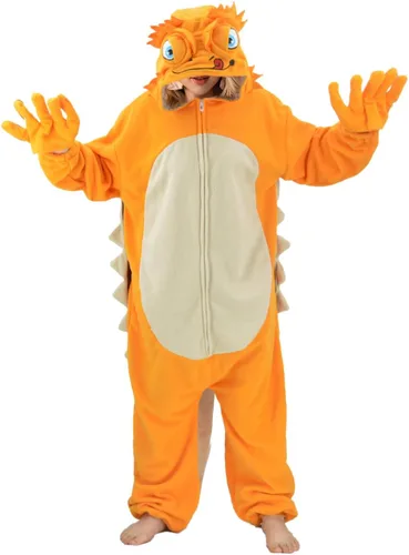 Vista 3 de vavalad Adult Lizard Onesie Costume Animal Cosplay Halloween Christmas Homewear Pajamas Sleepwear for Women and Men