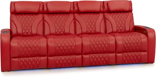 Vista 18 de Seatcraft Luminis LT - Asiento de cine en casa, reclinable, color rojo