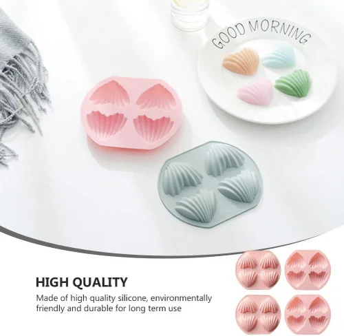 Vista 7 de 4 moldes de silicona para dulces, moldes para hornear en forma de corazón, 4 cavidades de silicona para tartas de chocolate, chocolate, día de San