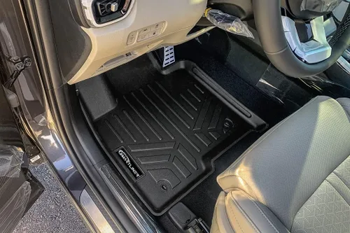 Vista 2 de SMARTLINER Juego de alfombrillas de 3 filas de ajuste personalizado para todo tipo de clima, compatible con Kia Sorento 2021-2025