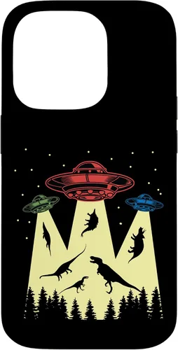Vista 17 de Funda vintage de secuestro alienígena de dinosaurio para iPhone 17