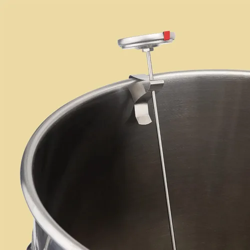 Vista 4 de Termómetro para papas fritas de caramelo de carne, termómetro de 2 pulgadas de dial, termómetro de cocina de acero inoxidable de 12 pulgadas