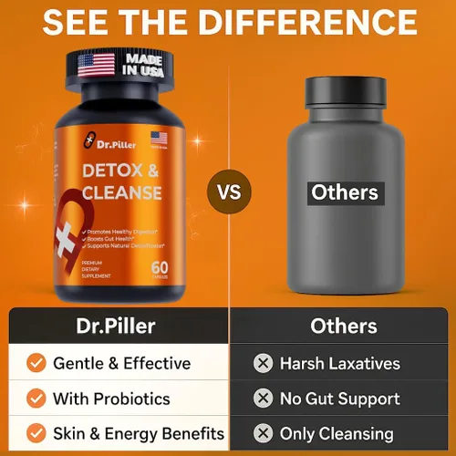 Vista 5 de Detox Cleanse - Desintoxicación para mujeres y hombres Apoyo herbario para el colon y el hígado con Senna, cáscara de psyllium y probióticos