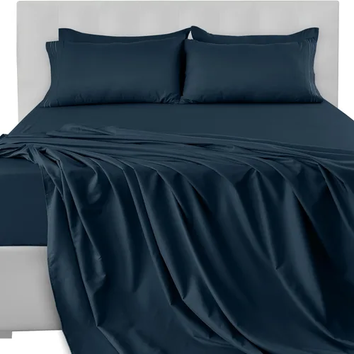 Vista 107 de LUX Décor - Juego de sábanas Twin de microfibra ultrasuave de 3 piezas con sábana encimera, sábana bajera de 16 pulgadas de profundidad y funda