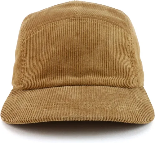 Vista 2 de Trendy Apparel Shop Gorra de béisbol de pana de algodón sin estructurar de 5 paneles
