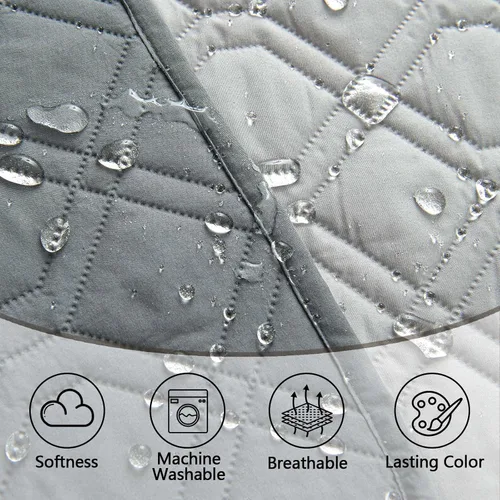 Vista 5 de cjc Funda de sofá reversible para perros con correas elásticas, resistente al agua, protector de muebles para mascotas, funda de sofá para sofá de 3