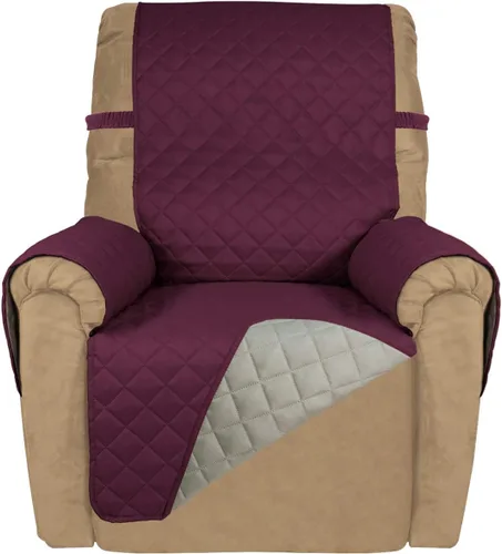 Vista 11 de PureFit - Funda de sofá acolchada reversible, protector de muebles impermeable, funda de sofá lavable con espuma antideslizante y correas elásticas