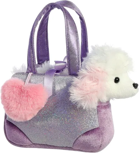Vista 2 de Aurora® Fashion Fancy Pals™ Trendy Sparkle Purple™ - Peluche con elegante bolso para divertirse con disfraz, perfecto para niños de 3 años