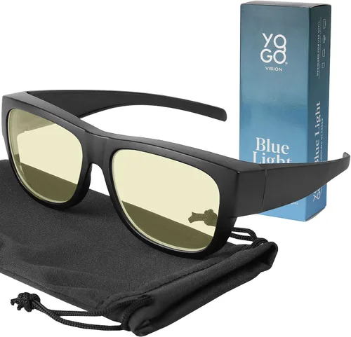 Vista 7 de Yogo Vision Fit Over Blue Light Blocking Glasses and Computer Eyewear Wear Over Your Eyeglasses and Readers