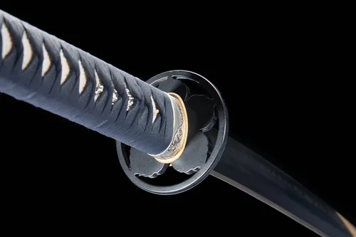 Vista 4 de Espada katana templada de arcilla T10 forjada a mano
