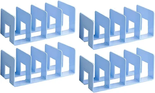 Vista 9 de 4 clasificadores de archivos, organizador de escritorio con 4 ranuras grandes, organizador de carpetas de archivos de escritorio, estante