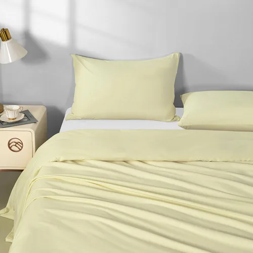 Vista 6 de Paquete de 2 fundas de almohada de microfibra tamaño estándar con cremallera, fundas de almohada color beige, suaves y cómodas, no se encogen Beige