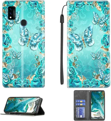 Vista 29 de jioeuinly ATT Motivate 2 - Funda compatible con ATT Motivate 2, funda con soporte abatible y cierre magnético DJS