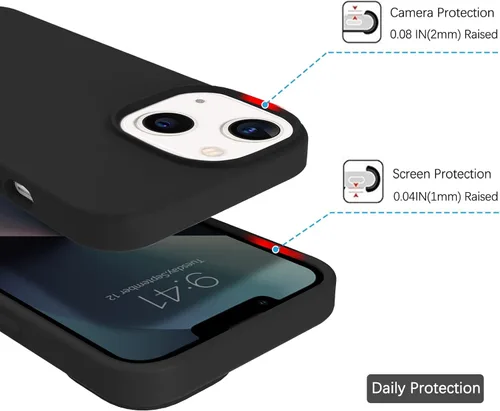 Vista 5 de BENTOBEN Funda para iPhone 13 Mini, iPhone 13 Mini, ajuste delgado, silicona líquida, gel suave, antiarañazos, a prueba de golpes, funda protectora