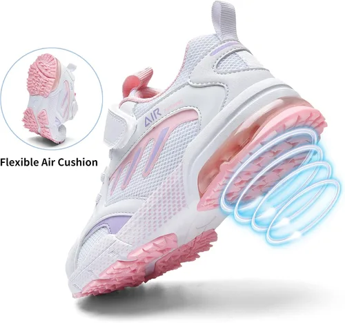 Vista 5 de Jinta Shoes Zapatos deportivos para niños y niñas, tenis deportivos, gimnasio, correr, correr, Azul