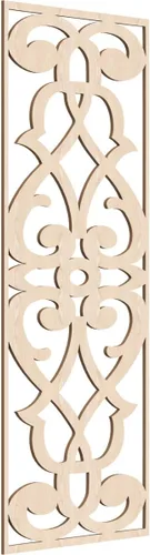 Vista 35 de 9 3/8"W x 24 3/8"H x 1/4"T Bellaire Decorativos Paneles de pared de madera calado, abedul