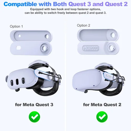 Vista 2 de Battery Head Strap 15000mAh for Meta Quest 32,Elite Starp Replacement Extend Playtime for Oculus Quest 32 with Rechargeable Battery 2 Pack,Charging