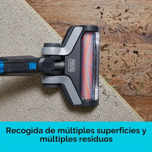 Vista 4 de Black+Decker Aspiradora inalámbrica, Powerseries Extreme, Aspiradora de palo recargable, cabezal intercambiable con accesorio para hendiduras