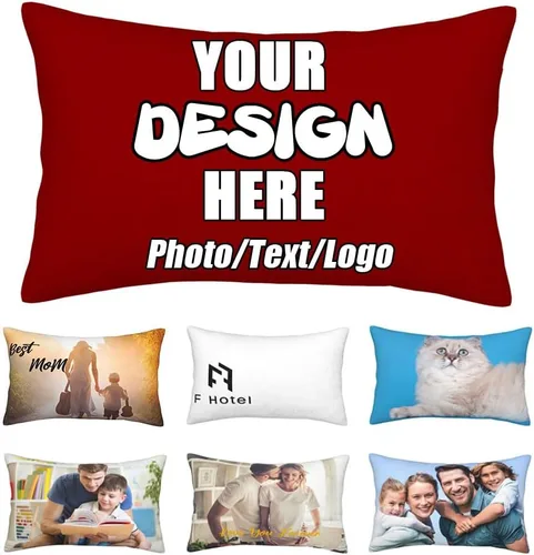 Vista 45 de Funda de almohada decorativa personalizada con foto de pareja, funda de cojín decorativo personalizada, fundas de almohada personalizadas
