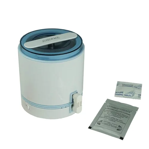 Vista 5 de iSonic DS180 Limpiador portátil de dentaduras/alineadores/retenedores para todos los aparatos dentales y de apnea del sueño, DC12V, AC100-240V