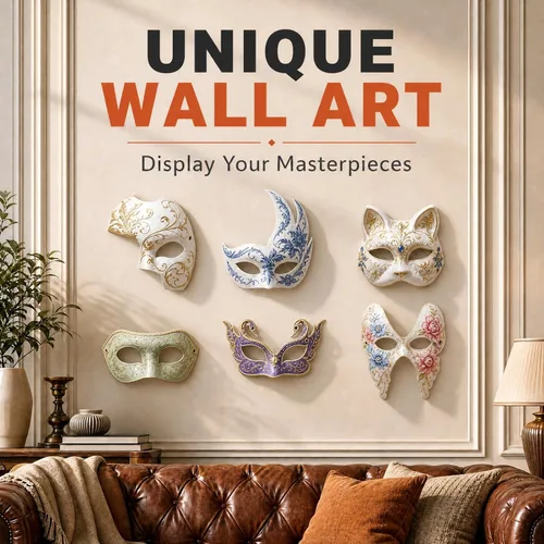Vista 9 de Nicunom Paquete de 30 máscaras de papel maché, máscaras en blanco para pintar para mascarada, máscaras blancas de media cara, máscara