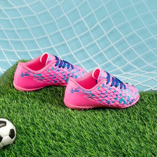 Vista 3 de DREAM PAIRS Zapatos de fútbol para césped artificial para niños y niñas con cordones para niños pequeñosgrandes